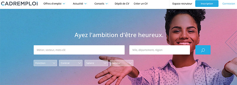 Site d'emploi : Cadremploi