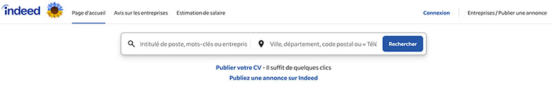 Site d'emploi : Indeed