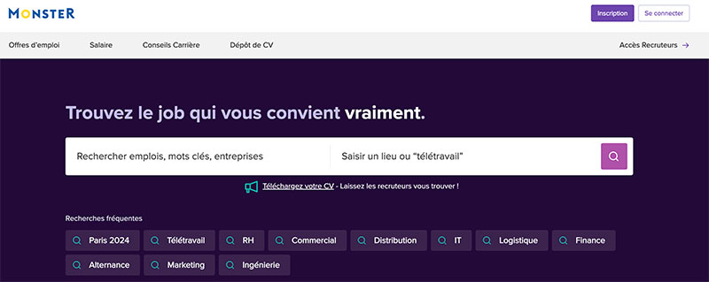 Site d'emploi : Monster