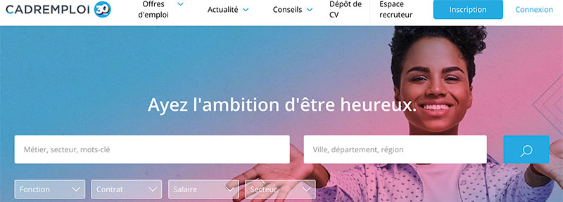 Site d'emploi : Cadremploi