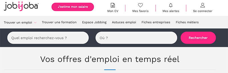Site d'emploi : Jobijoba