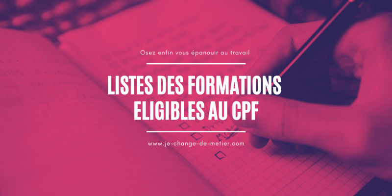 Formations éligibles au CPF