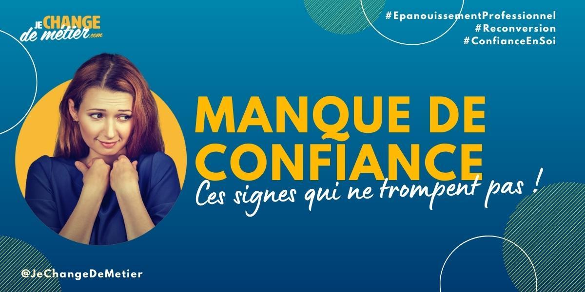 Les signes du manque de confiance en soi au travail