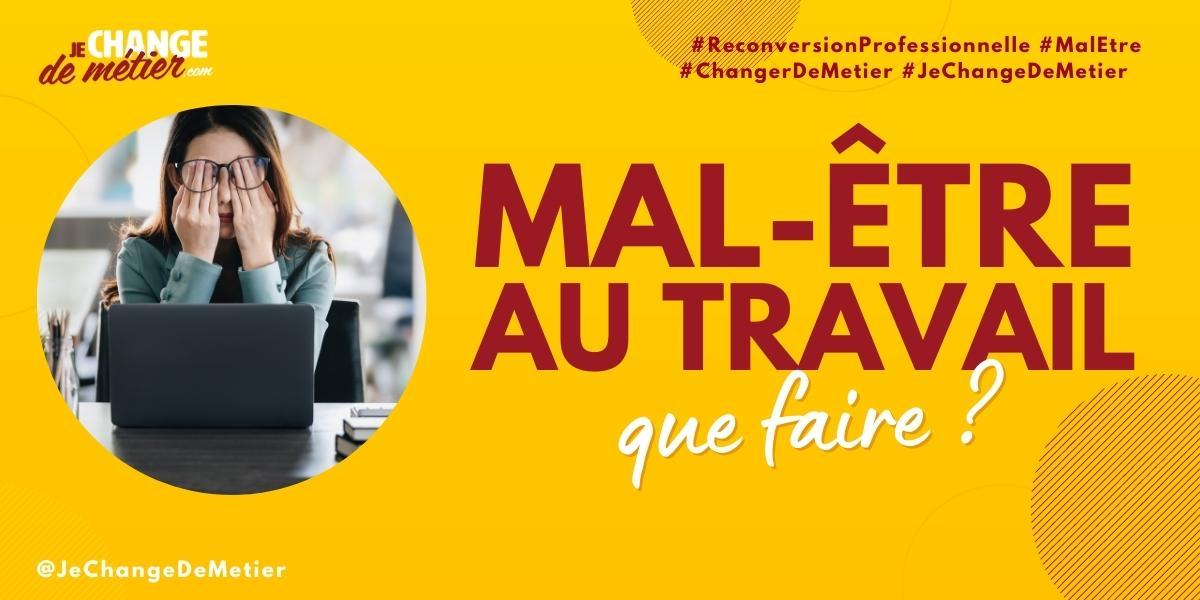 Je ne me sens pas bien au travail. Que faire